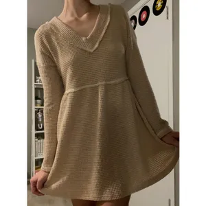 Waffle Knit Babydoll Dress thumbnail 3