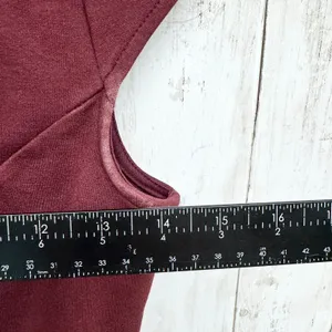 Lulus Dress Women Size Medium Short Sleeve Mini Zip Back Maroon Business Evening thumbnail 4