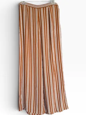 Faithful the Brand x Anthropologie Gabrielle Striped Burnt Orange Pants Sz 6 thumbnail 5