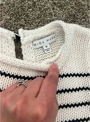 Miou Muse Boutique Sweater White Size M thumbnail 3