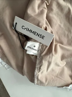 NWT Commense Semi Sheer Double Layer Floral Lace Corset Cami Midi Maxi Dress M thumbnail 8