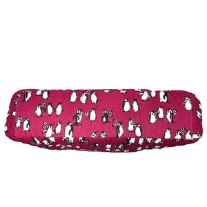 Vera Bradley‎ Quilted Playful Penguins Turnlock Tote Bag Crimson Red Retired thumbnail 6