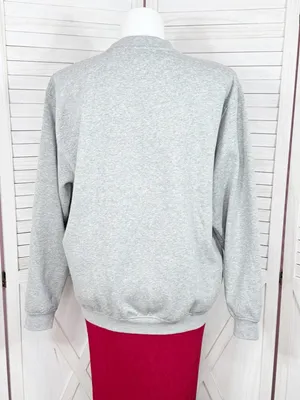 Vintage King Universal Cottagecore Floral‎ Heart Embroidered Sweatshirt Grey 2XL thumbnail 4
