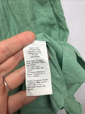 J. Crew size large Green Ruffle Sleeve Casual Dress knee length olive guest thumbnail 7