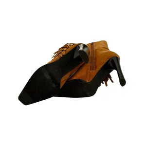 Vintage Predictions Suede Leather Fringe Boots Size 5 thumbnail 5
