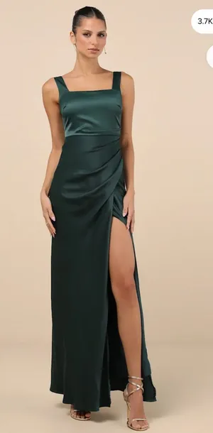Lulus Emerald Green Maxi Dress thumbnail 1