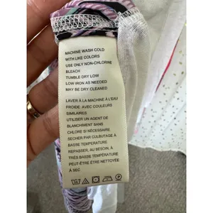 Free People Knot Me Floral Geometric Scarf Mix Media Tie-Front Blouse Top L thumbnail 11