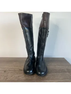 Italian ShoeMakers Gilda Women's Tall Black and Brown Boot Size 6.5 SKU#11-2346 thumbnail 3