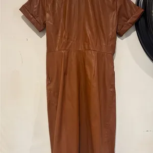 Nine West Brown Midi Wrap Dress thumbnail 4
