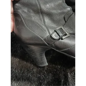 Born Mid Calf Riding Boot Women's Sz 6 Black Patent Leather Zip Outdoor thumbnail 5