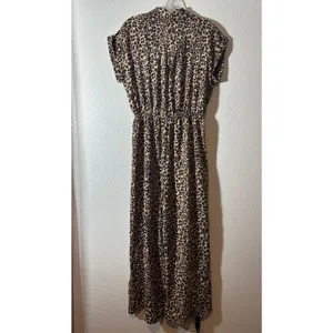 Above and Beyond Size S Leopard Cheetah Animal Print Button-Front Jumpsuit thumbnail 2