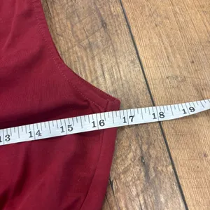 NWT Pact Organic Cotton Fit & Flare Cowl Mock Neck Jumpsuit Red Women's Sz Small thumbnail 7