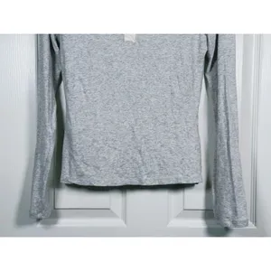 Y2K Abercrombie & Fitch Long Sleeve Henley Shirt Size Small Gray Lounge Retro thumbnail 5