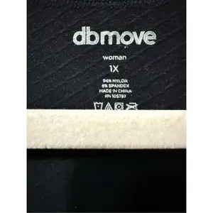 dbmove Womens‎ black compression athletic top sz 1X thumbnail 3
