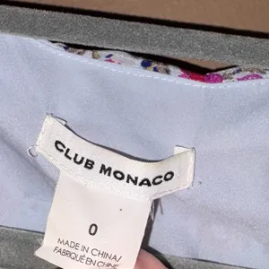 CLUB‎ MONACO Ruffle Silk floral shift Dress blue pink size 0 thumbnail 4