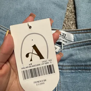 Angel Light Blue High Waist Flare Jeans with Ripped Details thumbnail 2
