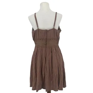 NWT Almost Famous Brown Babydoll Sundress Crochet Y2K Forest‎ Fairy Coquette thumbnail 2