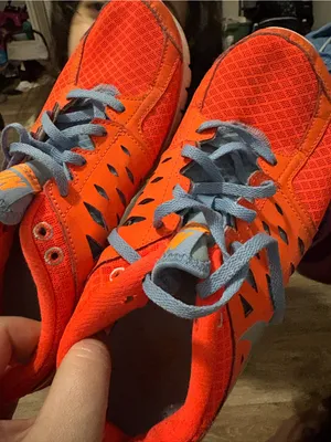 Nike Orange and Light Blue Women's Sneakers thumbnail 2