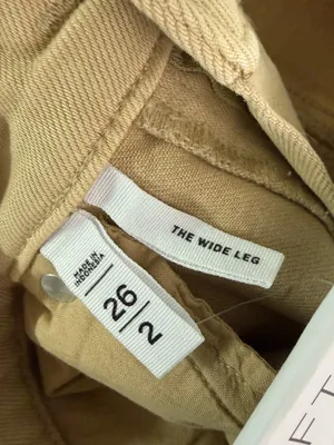 LOFT The Wide Leg High Rise Jeans Size 26 Tan Khaki Regular Fit thumbnail 6