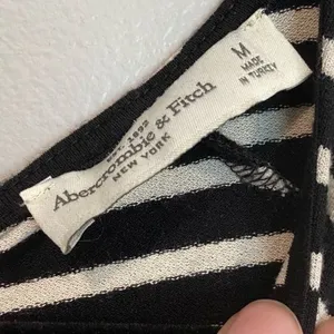Abercrombie & Fitch Black & White Striped Dress Size M‎ Loose Fit Back Zip thumbnail 4