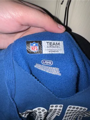 NFL Colts Royal Blue Pullover Hoodie with White Logo thumbnail 2