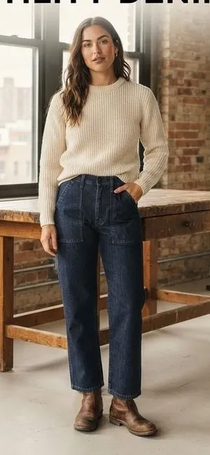 Imogene + Willie Cotton Linen Utility Trousers Jeans M Military Workwear Artisan thumbnail 1