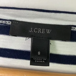 J. Crew| Navy/White Striped Top sz Small thumbnail 2