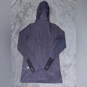 Lululemon Womens Stride Zip Up Hoodie High Collar Heathered‎ Purple Fitted Sz 6 thumbnail 5