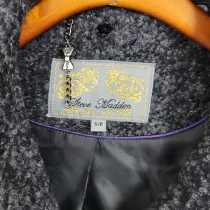Steve Madden Women's Jacket S Black Wool Blend Collared Double Breasted Pea Coat thumbnail 7