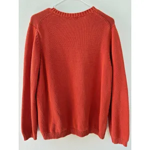 Vintage LL Bean‎ Sweater Womens Large Orange Fishermancore Chunky Thick Ski thumbnail 2