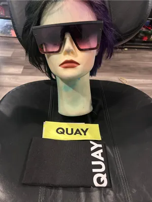 Quay Hindsight Oversized Square Shield Sunglasses - Purple Gradient New thumbnail 2