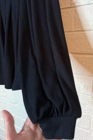 Free People Black Cotton Blend Long Sleeve Ladies Top Size S ✨ thumbnail 9