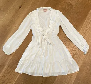 Show Me Your MuMu Addy Tie Dress in White thumbnail 1