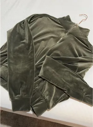 Hunkemöller velour jacket Green thumbnail 1