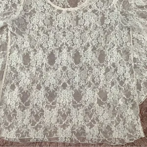 Rock‎ Candy Coquette Pastel Pink Lace Sheer Ruffle Blouse Size Small thumbnail 8