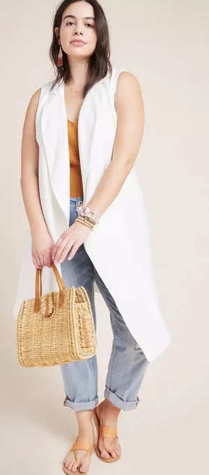 Anthropologie Draped longline Vest M/L thumbnail 1