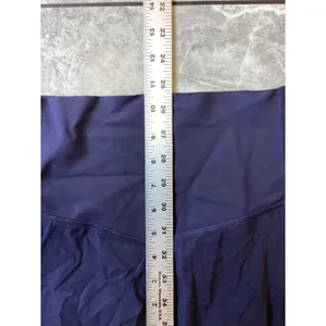 Halara NWOT Womens High Waisted Pocket Leggings Navy Blue Athletic Yoga Pants M thumbnail 4