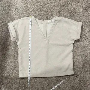 Madewell Collette Button Back Top in Khaki Corduroy Size Small thumbnail 8