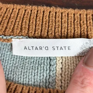 Altar'd State Women's Striped Colorblock Cropped Sweater Size S thumbnail 3