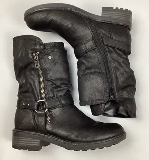 Carlos by Carlos Santana Seth Black Moto Boots Size 8.5 Women’s thumbnail 1