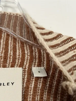 Varley Beige Ribbed Sweater Vest Top thumbnail 6