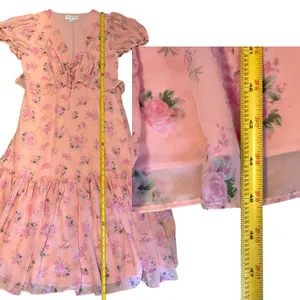 Love Shack Fancy X Target Pink Floral Tiered Ruffle Dress Size 12 thumbnail 3