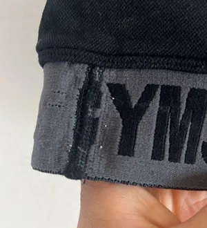 GYMSHARK Black Gray Spellout Sports Bra Padded Cups Pull On Style Small thumbnail 4
