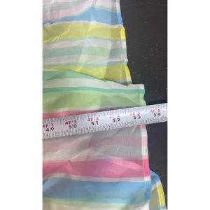 NWT Pastel Stripe Maxi Dress Cottage Coquette Beachy Tiered Tie Back Sundress S thumbnail 10