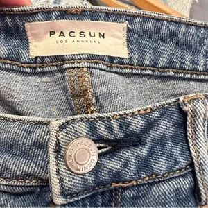 Pacsun Women's Size 29 High Rise Festival Short Medium Wash Cut Off Denim Cotton thumbnail 7