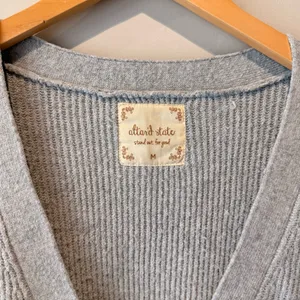Altar’d State Gray Knit Button Up Cardigan thumbnail 3