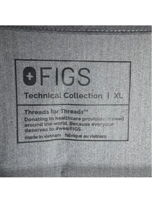 FIGS Scrub Set XL Grey with Teal Accents thumbnail 3