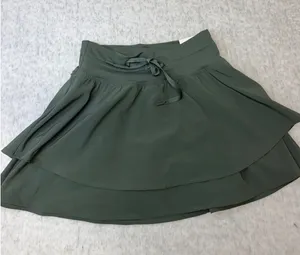 DSG Stride High-Rise Skort Muted Olive Green Tiered Athletic Skirt Womens XS NWT thumbnail 1