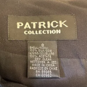 Patrick Collection Black 100% Silk Beaded Sheath Dress Vintage‎ 8 Formal LBD 90s thumbnail 3