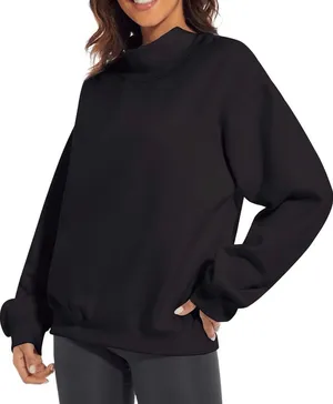 Women's Black Sweatshirt Size M thumbnail 1